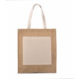 SAC SHOPPING TOILE DE JUTE Natural / Gold