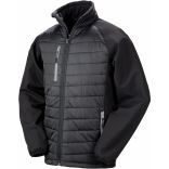 VESTE SOFTSHELL REMBOURRÉE BLACK COMPASS Black / Grey - XS