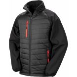 VESTE SOFTSHELL REMBOURRÉE BLACK COMPASS Black / Red - XS