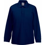 Polo enfant 65/35 manches longues Deep Navy - 3/4