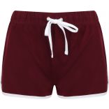 Short Femme Rétro Burgundy / White - XS