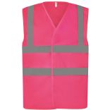 Gilet haute visibilité à maille ajourée recyclée Pink - M