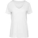 T-shirt femme col V Inspire V  B&C TW045 - White