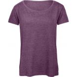 T-shirt femme triblend col rond TW056 - Heather Purple