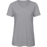 T-shirt femme triblend col V TW058 - Heather Light Grey