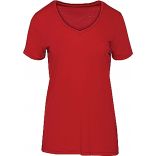 T-shirt femme triblend col V TW058 - Red