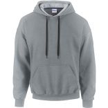 Sweat-shirt homme à capuche zippé 185C00 - Sport grey / Black