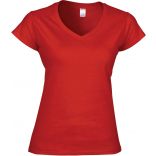 T-shirt femme col V Softstyle GI64V00L - Red