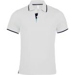 Polo manches courtes avec liserés K245 - White / Navy / White