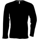 T-shirt homme manches longues col V K358 - Black