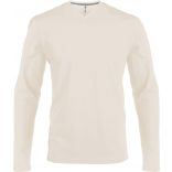 T-shirt homme manches longues col V K358 - Light Sand