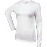 T-shirt femme manches longues col rond K383 - White