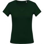 T-shirt femme col V manches courtes K390 - Forest Green