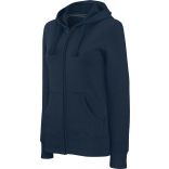 Sweat-shirt femme zippé capuche K464 - Navy