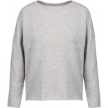 Sweat-shirt femme Loose K471 - Light grey heather