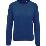 Sweat-shirt femme bio col rond manches raglan K481 - Ocean Blue Heather