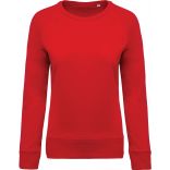 Sweat-shirt femme bio col rond manches raglan K481 - Red