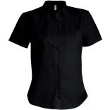 Chemise manches courtes femme popeline K544 - Black