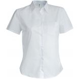 Chemise manches courtes femme popeline K544 - White