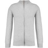 Cardigan premium zippé K984 - Light grey heather