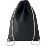 Sac à dos en coton avec cordelettes KI0125 - Black