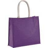 Sac de plage en jute KI0219 - Plum Violet-One Size