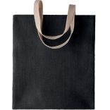 Sac en toile de jute teint 100% naturel KI0226 - Black / Black-One Size