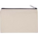 Pochette en coton canvas personnalisable KI0720 - Natural / Black