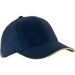 Casquette 6 panneaux Orlando KP011 - Navy / Yellow