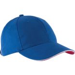 Casquette 6 panneaux Orlando KP011 - Royal Blue / White / Red