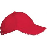 Casquette 6 panneaux Orlando Kids KP042 - Red / White