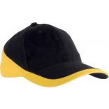 Casquette 6 panneaux Racing KP045 - Black / Yellow