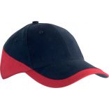 Casquette 6 panneaux Racing KP045 - Navy / Red