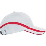 Casquette 6 panneaux bicolore Team KP063 - White / Red