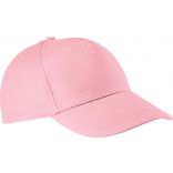 Casquette 5 panneaux en coton KP116 - Pink de travers