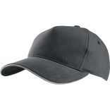 Casquette 5 panneaux sandwich contrasté KP124 - Slate Grey / Light Grey