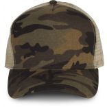 Casquette Trucker 5 panneaux KP137 - Brown Camouflage