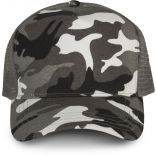 Casquette Trucker 5 panneaux KP137 - GREY CAMOUFLAGE