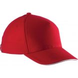 Casquette enfant avec sandwich contrasté KP148 - Red / White