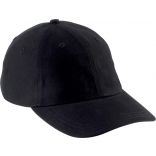 Casquette 6 panneaux profil bas KP154 - Black