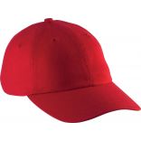 Casquette 6 panneaux profil bas KP154 - Red