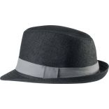 Chapeau en fibre végétale KP608 - Black / Grey