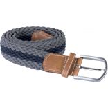 Ceinture tressée élastiquée KP805 - Mid Grey / Navy