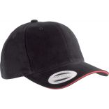 Casquette 6 panneaux Classique - Black / Red