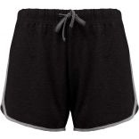 Short de sport femme Black / Grey Heather - XS