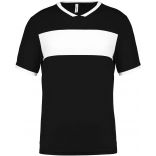 Maillot enfant polyester manches courtes PA4001 - Black / White