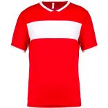 Maillot enfant polyester manches courtes PA4001 - Sporty Red / White