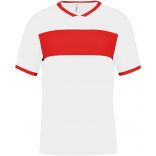 Maillot enfant polyester manches courtes PA4001 - White / Sporty Red