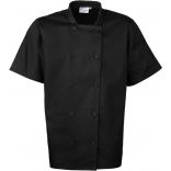 Veste de cuisine manches courtes PR656 - Black