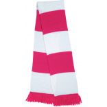 Écharpe bicolore "Team" R146X - Fuchsia / White